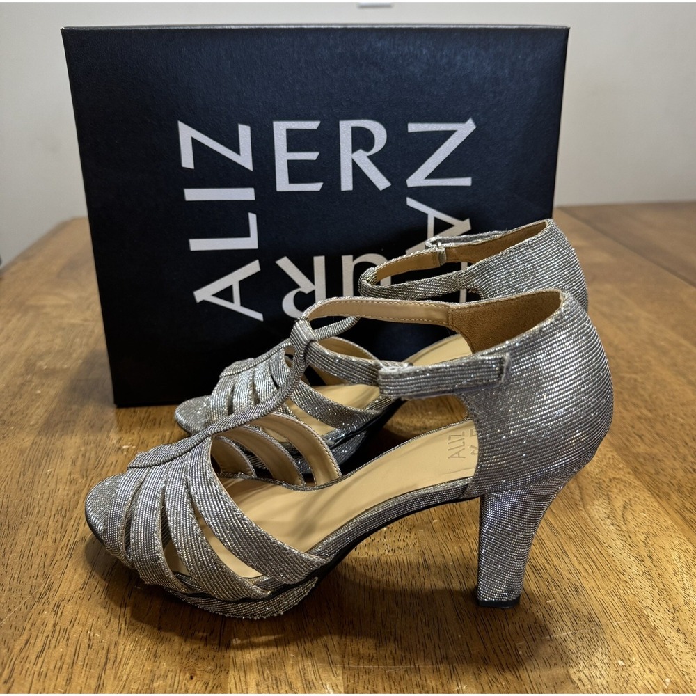 Naturalizer Delight alloy sparkle Glitter Bling Strappy Sexy Heel8 1/2 - Picture 2 of 6